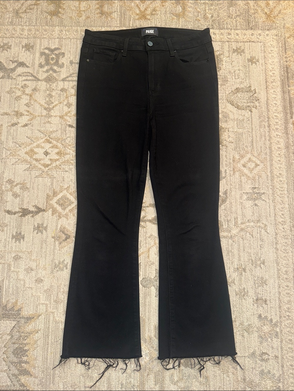 PAIGE Black Collette Crop Flare